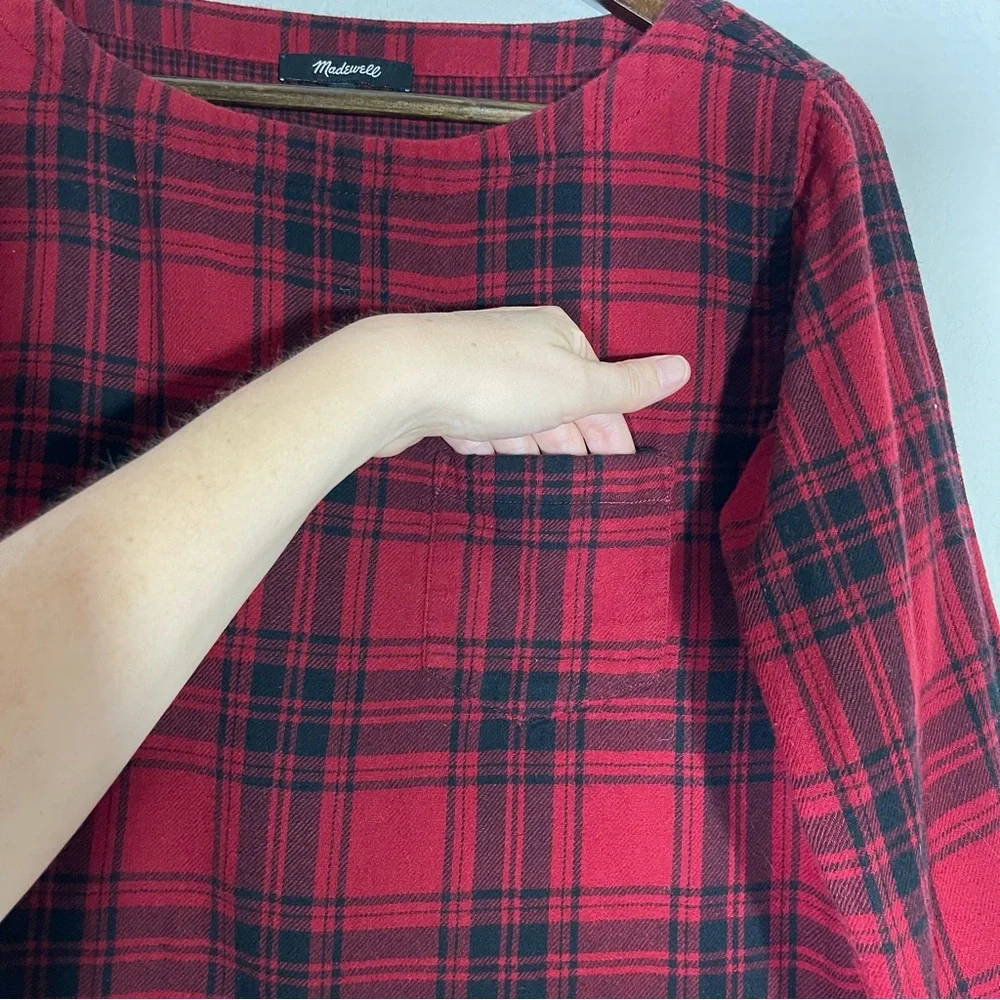 Madewell Herald Tee in Curtis Plaid Size XS in Flannel